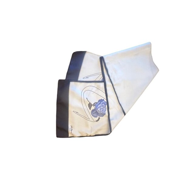 Jon Renoir Pairs Blue Monogramed Scarf - Picture 5 of 5